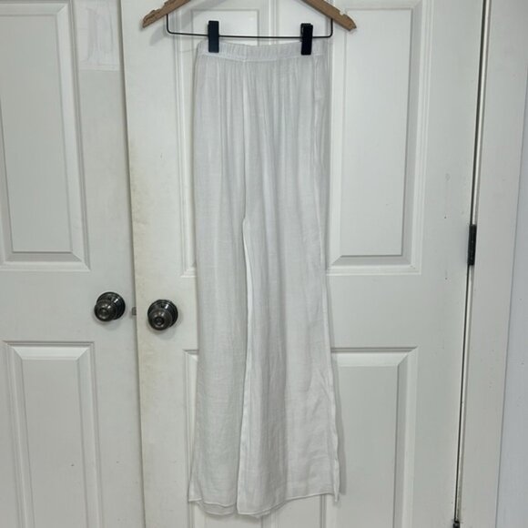 SHEIN Classic White Beach Patrs size small polyester, lightweight pool pants - Picture 4 of 6
